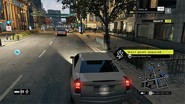 The game always informs you that you have obtained additional experience points and/or ability points - Basic information | Skills - Skills - Watch Dogs Game Guide