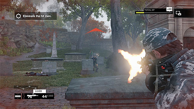 To eliminate the enemies faster use, e.g. a good rifle and explosives - Mission 8 (No Turning Back #2) | Main missions - Act IV - Main missions - Act IV - Watch Dogs Game Guide