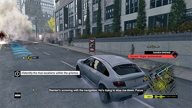 Try to avoid the police scans - Mission 1 (Sometimes You Still Lose) | Main missions - Act V - Main missions - Act V - Watch Dogs Game Guide