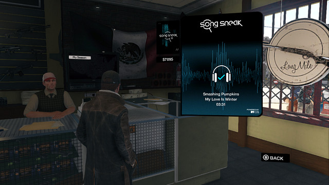A song that has been intercepted with SongSneak - Hotspots and SongSneak (obtaining songs) | Maps of smaller activities - Maps of smaller activities - Watch Dogs Game Guide