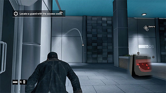 The lure will help you distract the guard at the stairs - Mission 5 (Open Your World) | Main missions - Act I - Main missions - Act I - Watch Dogs Game Guide
