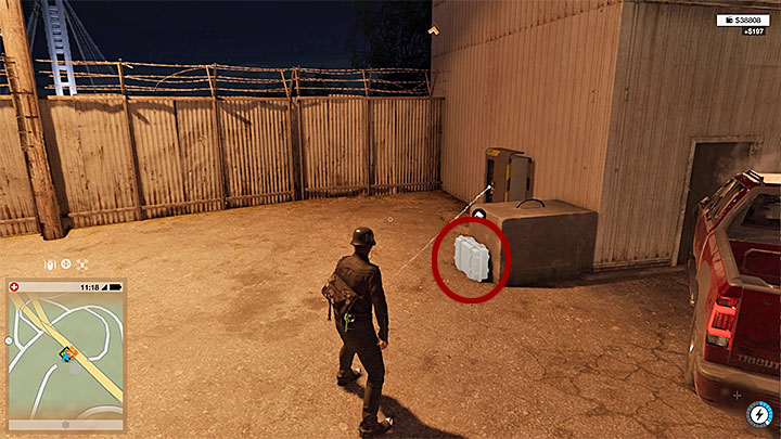 The key data are located in the suitcase visible on the screenshot, which is located in a restricted area on the Island - Key data - locations from 1 to 12 - Collectibles - Watch Dogs 2 Game Guide