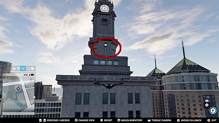 Point 75 is an antenna attached to the wall of the Oakland city hall - Research points - locations 62-112 - Collectibles - Watch Dogs 2 Game Guide
