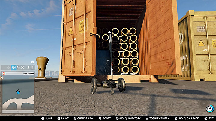 This point is on a small platform on the water and in order to get to it, you have to use a boat - Research points - locations 62-112 - Collectibles - Watch Dogs 2 Game Guide