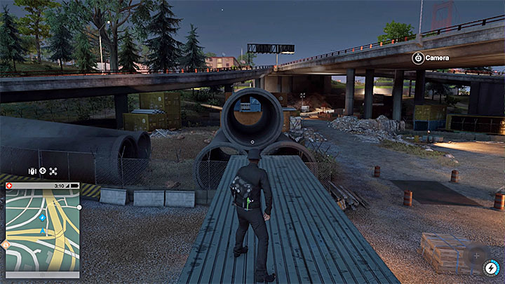 This paint job is inside a blue container near the highway and you cannot get there with Marcus - Paint jobs, clothing and unique vehicles - Collectibles - Watch Dogs 2 Game Guide