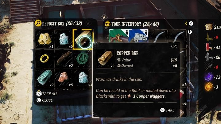 After reaching Weird West's first town you'll be able to purchase a bank vault - Weird West: Inventory - can you expand? - FAQ - Weird West Guide