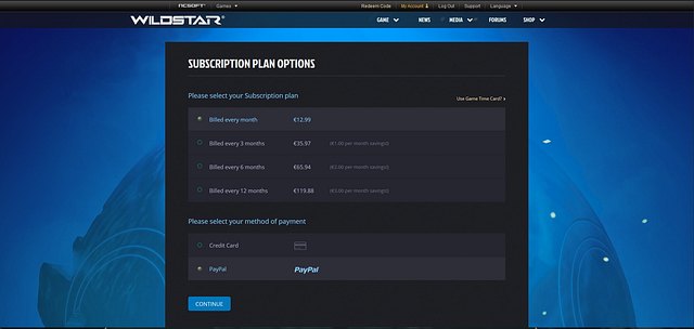 The option to extend the game time, directly through NCSOFT - Subscription and the payment system - WildStar - Game Guide and Walkthrough