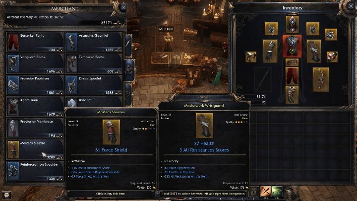 Another way to get armor pieces is to buy them - How to wear armor in Wolcen? - FAQ - Wolcen Lords of Mayhem Guide