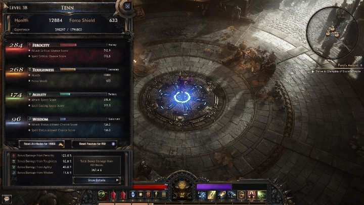The option to reset passive skills (skill tree) is located in the attributes - How do I reset a skill tree in Wolcen? - FAQ - Wolcen Lords of Mayhem Guide