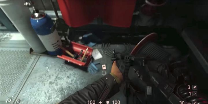 ...and here you will find the item in question. - Roswell Underground District | Collectibles in Ubercommander Missions - Collectibles in Ubercommander Missions - Wolfenstein II: The New Colossus Game Guide