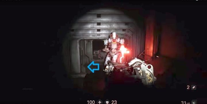 Turn left after you go down the stairs. - New York Riverside | Collectibles in Ubercommander Missions - Collectibles in Ubercommander Missions - Wolfenstein II: The New Colossus Game Guide