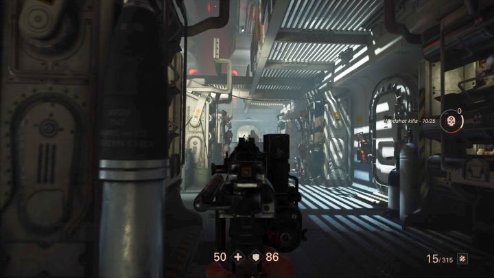 An intense gunfight takes place here. - Awakening Walkthrough - Mission 1 - Reunion - Chapter 1 - Reunion - Wolfenstein II: The New Colossus Game Guide