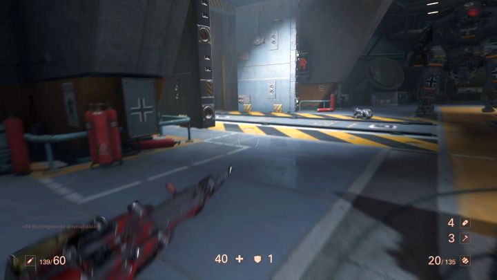 You cant defeat Zitadelle - the only thing that you can do is to run away. - Elevator and Hangar | Chapter 4 - Roswell | Walkthrough - Chapter 4 - Roswell - Wolfenstein II: The New Colossus Game Guide