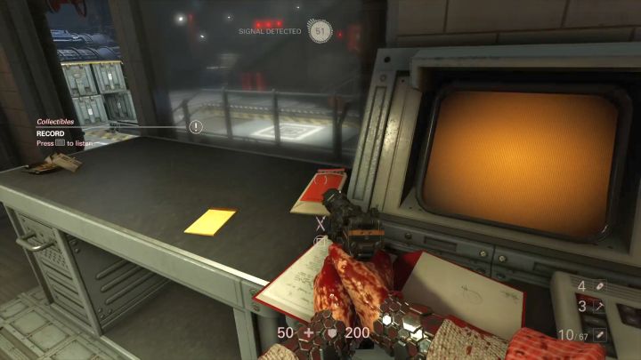 The concept art in the second control room. - Underground Train Station - Secrets and collectibles - Chapter 4 - Roswell - Wolfenstein II: The New Colossus Game Guide