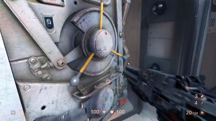 Ghetto can be found behins those doors. - Rescue Horton | New Orleans | Walkthrough - Chapter 7 - New Orleans - Wolfenstein II: The New Colossus Game Guide