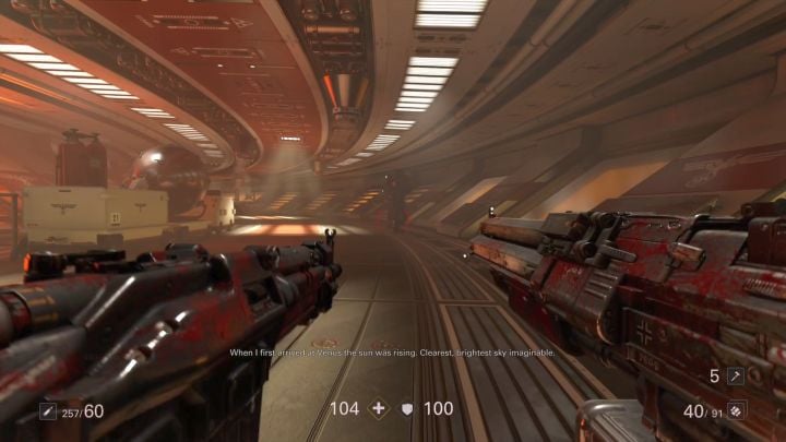 The enemies in this corridor can be taken out silently. - Audition | Venus | Walkthrough - Chapter 8 - Venus - Wolfenstein II: The New Colossus Game Guide