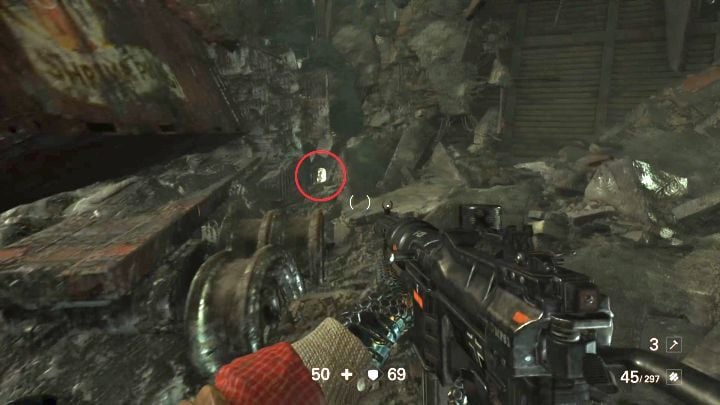 The third gold item in the game. - Downtown collectibles, gold and secrets | Wolfenstein II secrets - Chapter 2 - Manhattan - Wolfenstein II: The New Colossus Game Guide