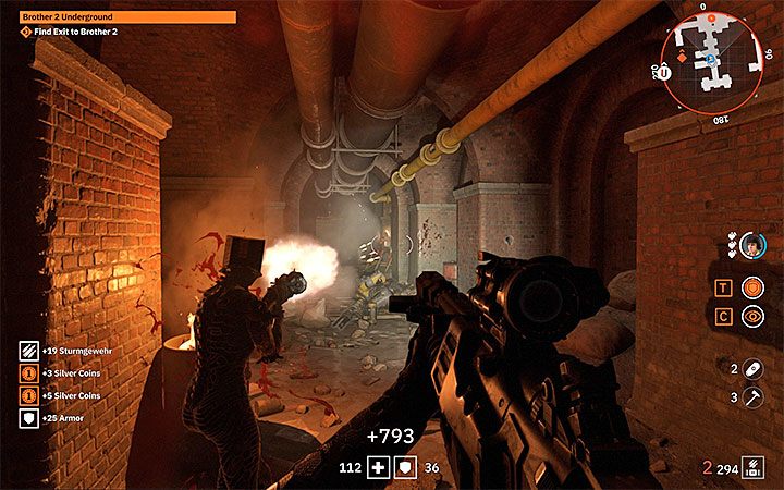 It is very dark in the basement and as a result you have to help yourself with a flashlight - Brother 2 Underground | Wolfenstein Youngblood Walkthrough - Side missions - Wolfenstein Youngblood Guide