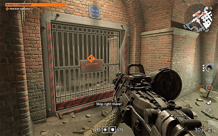 Complete the last part of the underground crossing - Brother 2 Underground | Wolfenstein Youngblood Walkthrough - Side missions - Wolfenstein Youngblood Guide