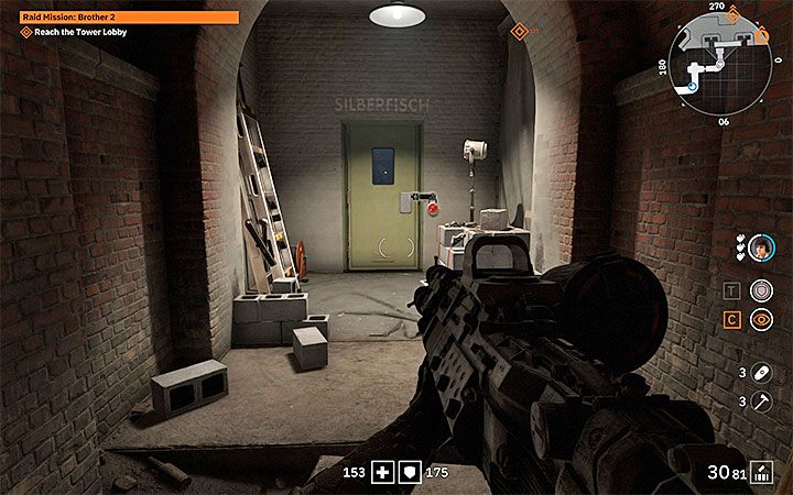 After the door has been lifted, take a short walk to the padlocked door shown in the picture - Brother 2 Underground | Wolfenstein Youngblood Walkthrough - Side missions - Wolfenstein Youngblood Guide