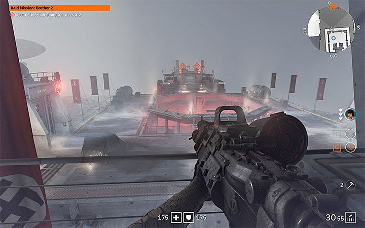 The confrontation with Bruder 2 Ubergarde boss will take place in the final exploration phase of the Tower located in Brother 2 district - Bruder 2 Ubergarde | Bosses in Wolfenstein Youngblood - Bosses and mini-bosses - Wolfenstein Youngblood Guide