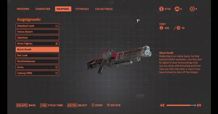 Remember, this cosmetic change costs money - Weapons upgrades in Wolfenstein Youngblood - Basics - Wolfenstein Youngblood Guide