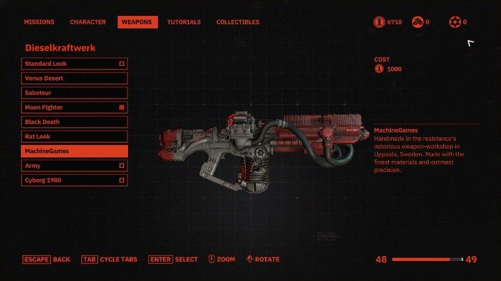 You can also change the color of such weapons - Best weapons in Wolfenstein Youngblood - Basics - Wolfenstein Youngblood Guide