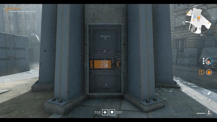 It will open doors and crates that are marked with an orange sign with an explosion symbol - How to open or destroy locked doors in Wolfenstein Youngblood? - FAQ - Frequently Asked Questions - Wolfenstein Youngblood Guide