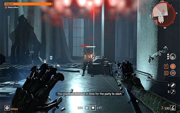 During this duel, you must rely on the God Key - General Lothar - final boss in Wolfenstein Youngblood - Bosses and mini-bosses - Wolfenstein Youngblood Guide