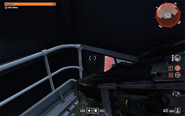 General Lothar uses a jet pack and your primary task will be to reduce the distance between you and him - General Lothar - final boss in Wolfenstein Youngblood - Bosses and mini-bosses - Wolfenstein Youngblood Guide