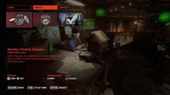 Weekly missions often relate to other tasks in the game - Daily and weekly quests in Wolfenstein Youngblood - Basics - Wolfenstein Youngblood Guide