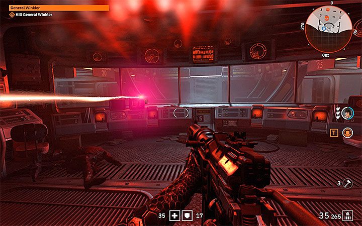 Apart from standard attacks, the boss can shoot at sisters with lasers - General Winkler | Bosses in Wolfenstein Youngblood - Bosses and mini-bosses - Wolfenstein Youngblood Guide