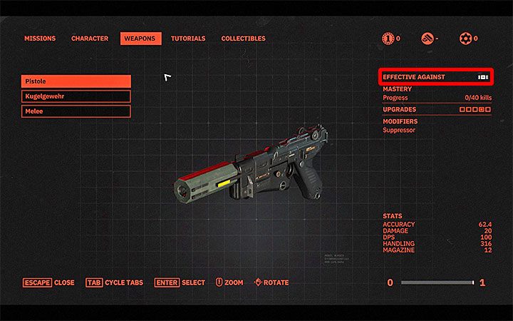 An alternative way to read information about the use of a weapon is to open bookmarks about it in the menu (Weapons) - Right Tool for the Job | Wolfenstein Youngblood Trophies - Trophy guide - Wolfenstein Youngblood Guide