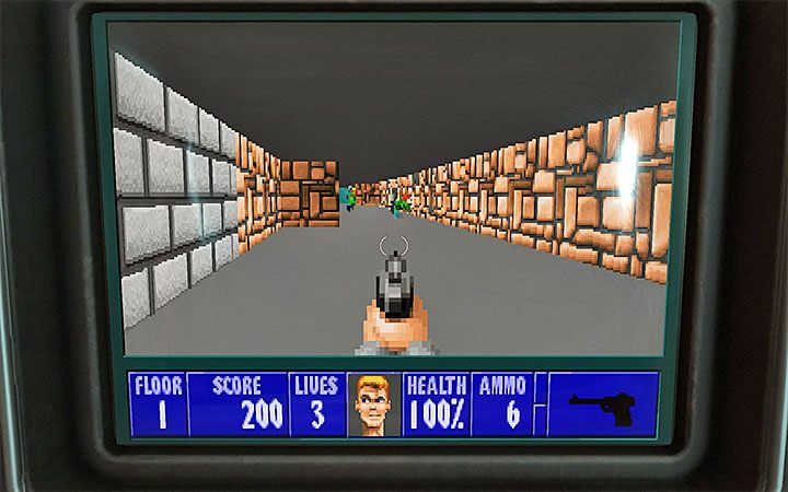 The game will zoom in on the image - the edges of the screen will still show fragments of the machine - How to play Wolfenstein 3D in Wolfenstein Youngblood? - FAQ - Frequently Asked Questions - Wolfenstein Youngblood Guide