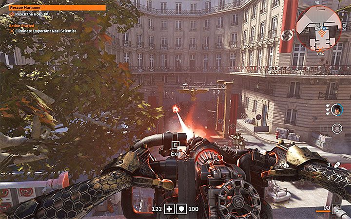 The area around the hospital is guarded by opponents, including Diesel Supersoldat - Rescue Marianne | Wolfenstein Youngblood Walkthrough - Side missions - Wolfenstein Youngblood Guide