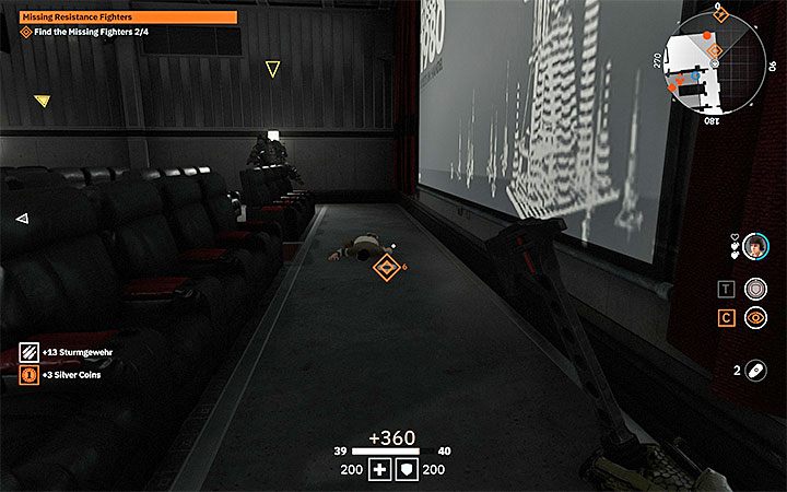 The third body is in the lobby, which means you need to use the elevator to get there - Missing Resistance Fighters | Wolfenstein Youngblood Walkthrough - Side missions - Wolfenstein Youngblood Guide