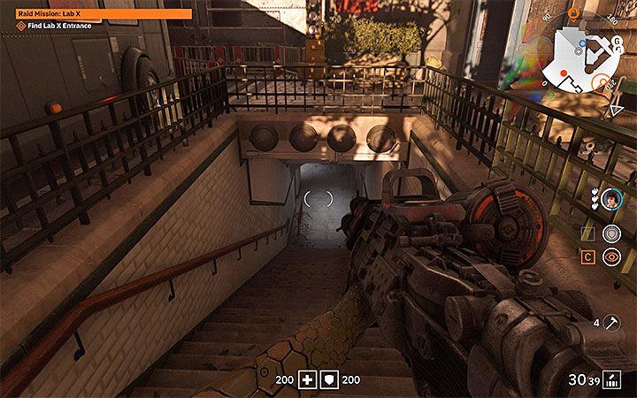 After reaching Siegturm Plaza for the first time, look around the starting point - Raid Mission Lab X | Wolfenstein Youngblood Walkthrough - Main story - Wolfenstein Youngblood Guide