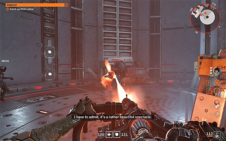 The sisters will reach a huge circular/round elevator - Raid Mission Lab X | Wolfenstein Youngblood Walkthrough - Main story - Wolfenstein Youngblood Guide