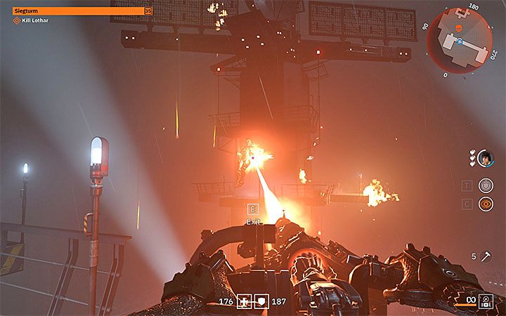 In the area there are some stationary cannons - Raid Mission Lab X | Wolfenstein Youngblood Walkthrough - Main story - Wolfenstein Youngblood Guide