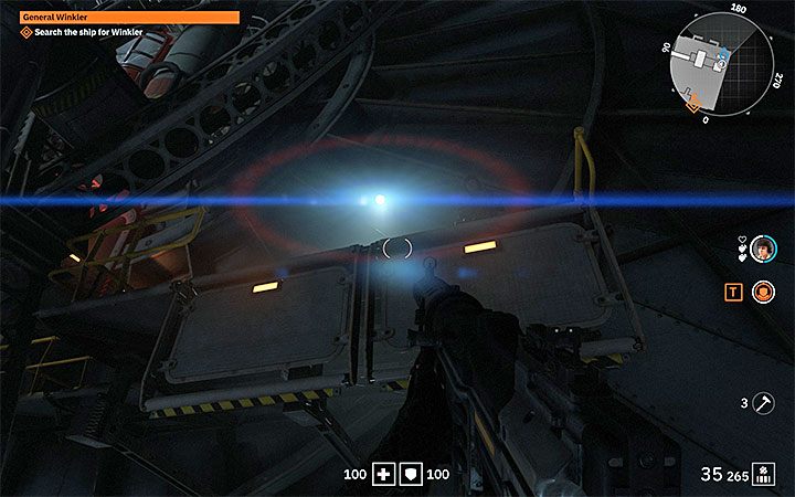 You will find yourself in the elevator shaft where you have to start using Power Transitions for the first time - Der Nachtfalter | Wolfenstein Youngblood Walkthrough - Main story - Wolfenstein Youngblood Guide