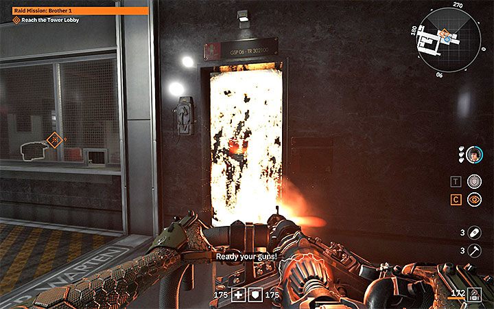 In the hall there are closed metal doors - Raid Mission: Brother 1 | Wolfenstein Youngblood Walkthrough - Main story - Wolfenstein Youngblood Guide