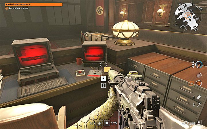 Theres a keyboard at the office near the elevator and you need to set a four-digit combination - Raid Mission: Brother 1 | Wolfenstein Youngblood Walkthrough - Main story - Wolfenstein Youngblood Guide