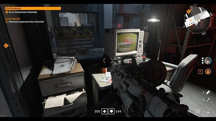 Youll find a diskette at the computer of one of the enemies - Secrets and collectibles in Viktory Boulevard | Wolfenstein Youngblood - Collectibles and secrets - Wolfenstein Youngblood Guide