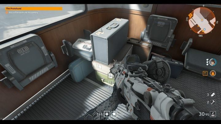 On a pile of suitcases placed on the back of a bus, youll find a newspaper - Secrets and collectibles in Viktory Boulevard | Wolfenstein Youngblood - Collectibles and secrets - Wolfenstein Youngblood Guide