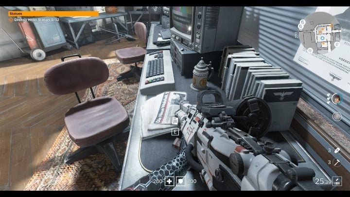 You will find the newspaper on one of the desks located near the small cloakroom - Secrets and collectibles in Viktory Boulevard | Wolfenstein Youngblood - Collectibles and secrets - Wolfenstein Youngblood Guide
