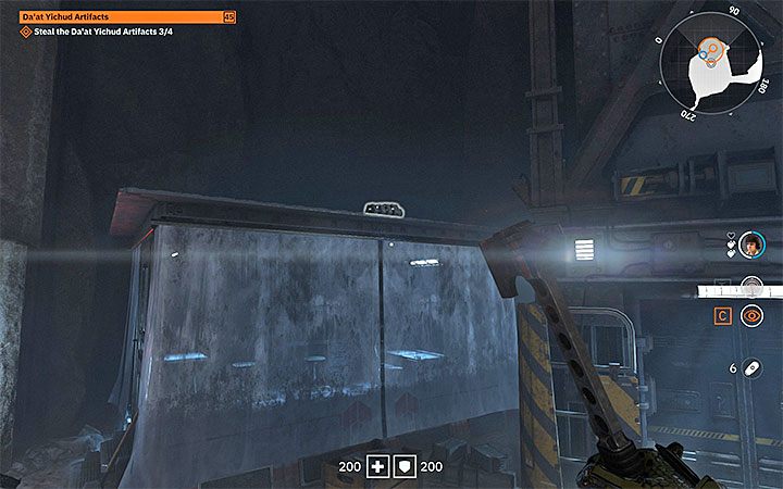 The artifact lies on the roof of a small isolated room in a corner - Daat Yichud Artifacts | Wolfenstein Youngblood Walkthrough - Side missions - Wolfenstein Youngblood Guide