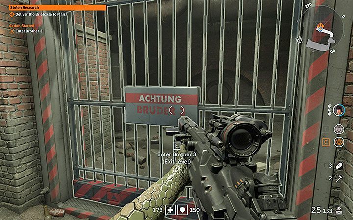 Additional note: There is a gate leading to Brother 3 right next door - Stolen Research | Wolfenstein Youngblood Walkthrough - Side missions - Wolfenstein Youngblood Guide
