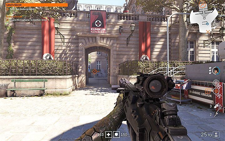 You must now reach a hospital located in the same neighborhood - Lenzs Secret | Wolfenstein Youngblood Walkthrough - Side missions - Wolfenstein Youngblood Guide