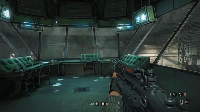 The control room, where you need to press the button - The Underground Berlin - Main missions - Wolfenstein: The New Order - Game Guide and Walkthrough