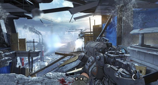 Fighting against the helicopter - Return to London Nautica - Main missions - Wolfenstein: The New Order - Game Guide and Walkthrough